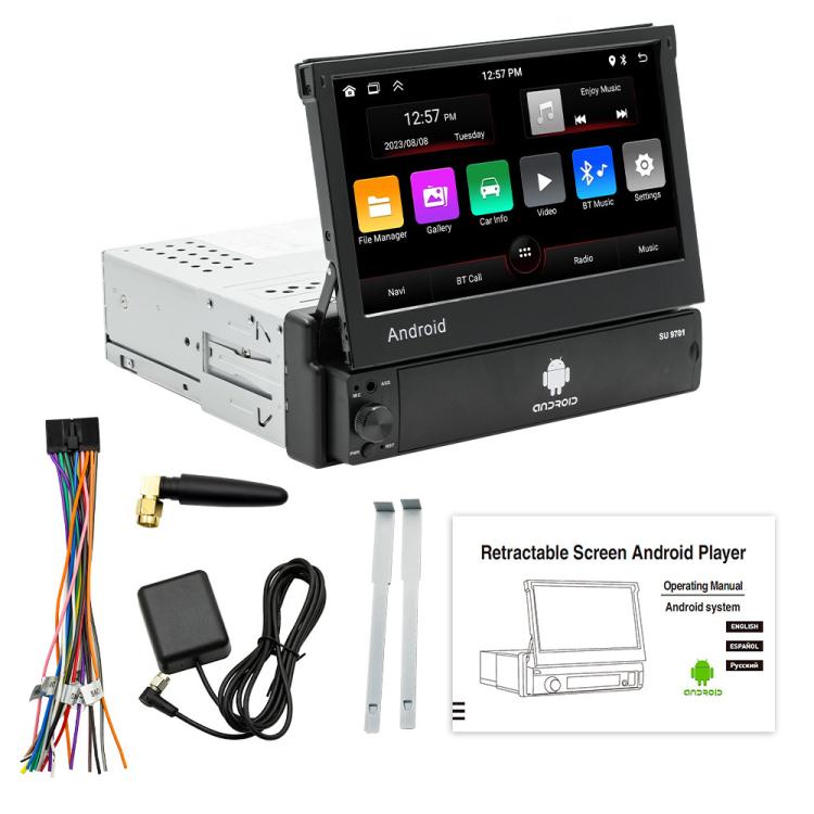 SU 9701 1GB+32GB 7 inch HD Foldable Universal Car Android Radio Receiver MP5 Player, Support FM & Bluetooth & TF Card & GPS & Phone Link & WiFi, 1GB+32GB SU 9701 1GB+32GB 7 inch HD Foldable Universal Car Android Radio Receiver MP5 Player, Support FM & Bluetooth & TF Card & GPS & Phone Link & WiFi, 1GB+32GB